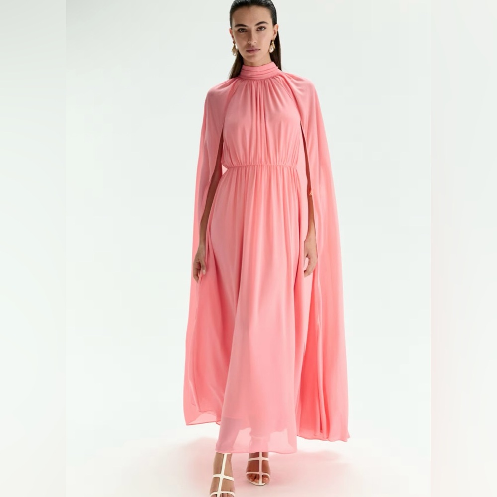 H&M LIMITED EDITION
DRAPED CAPE-DETAIL DRESS SIZE XS